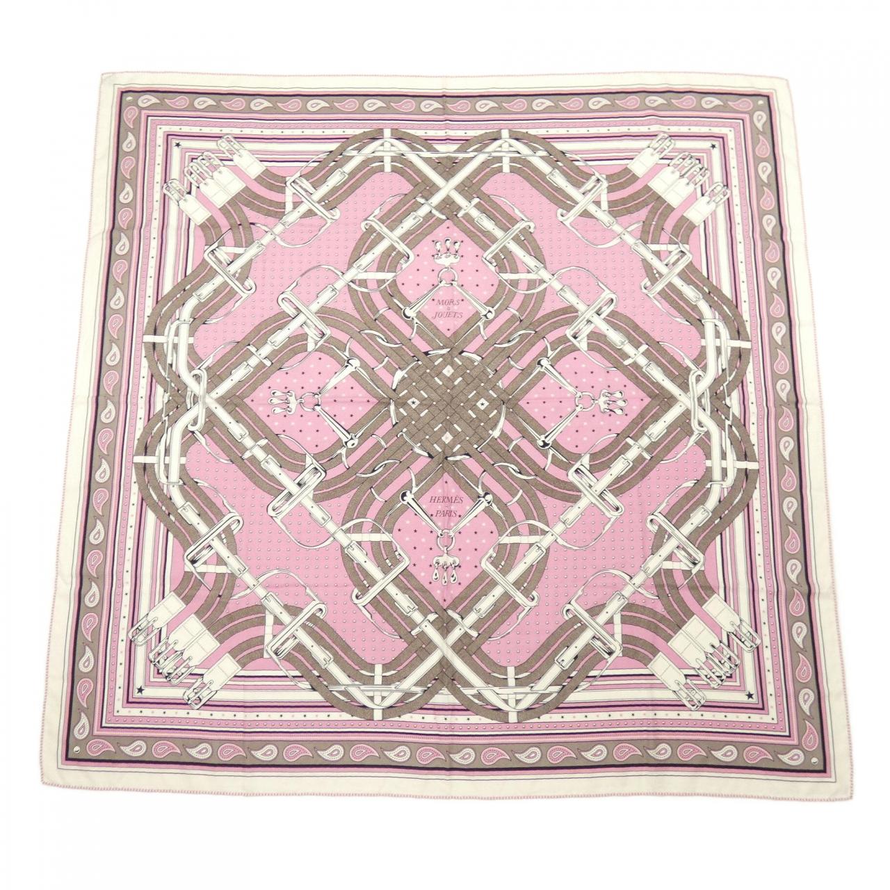 エルメス HERMES MORS A JOUETS BANDANA H244354S カレジェアン140 ショール