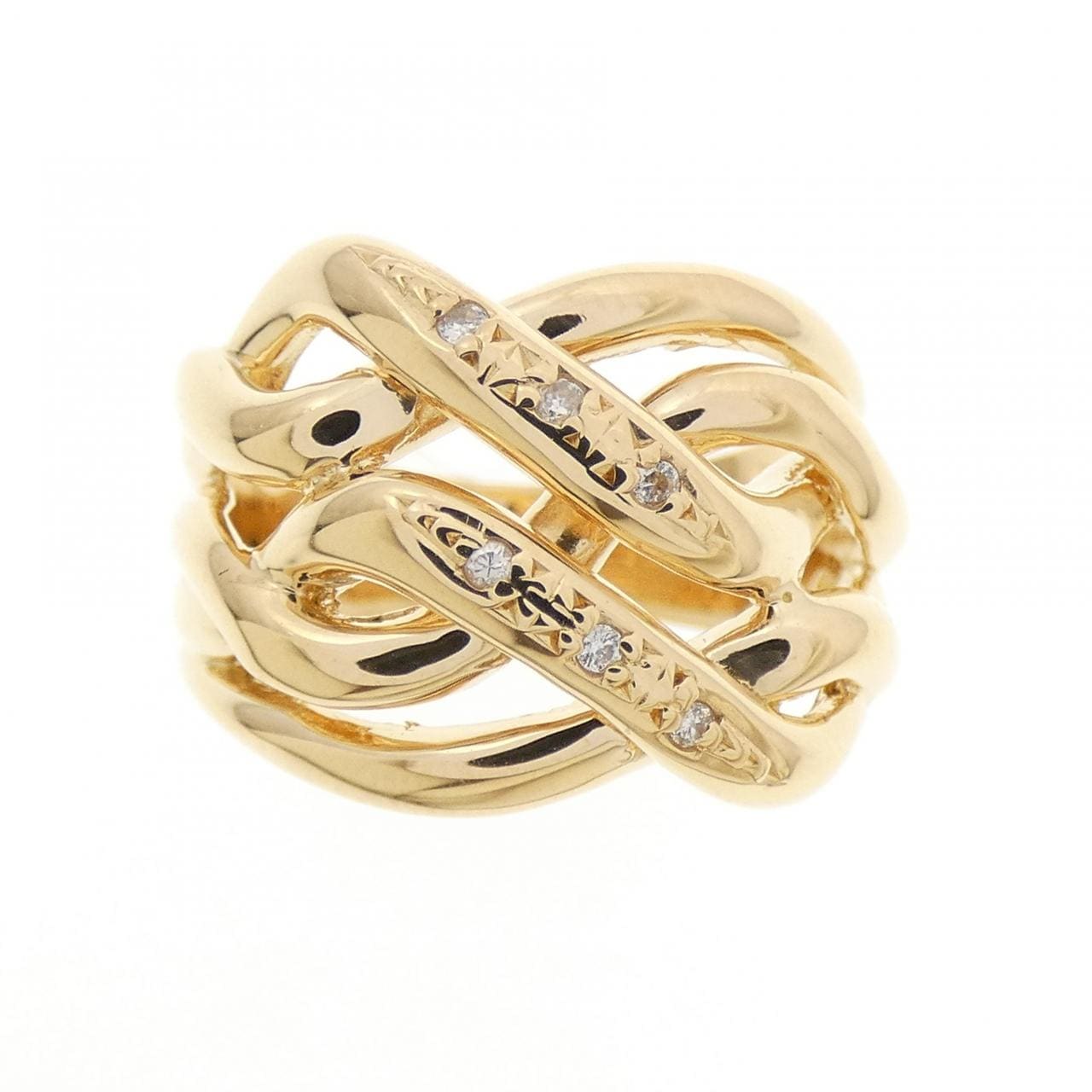 K18YG ダイヤモンド リング 0.04CT