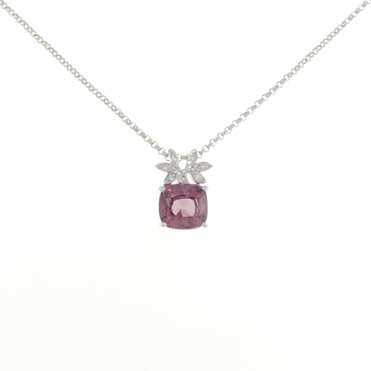 K18WG ガーネット ネックレス 2.60CT