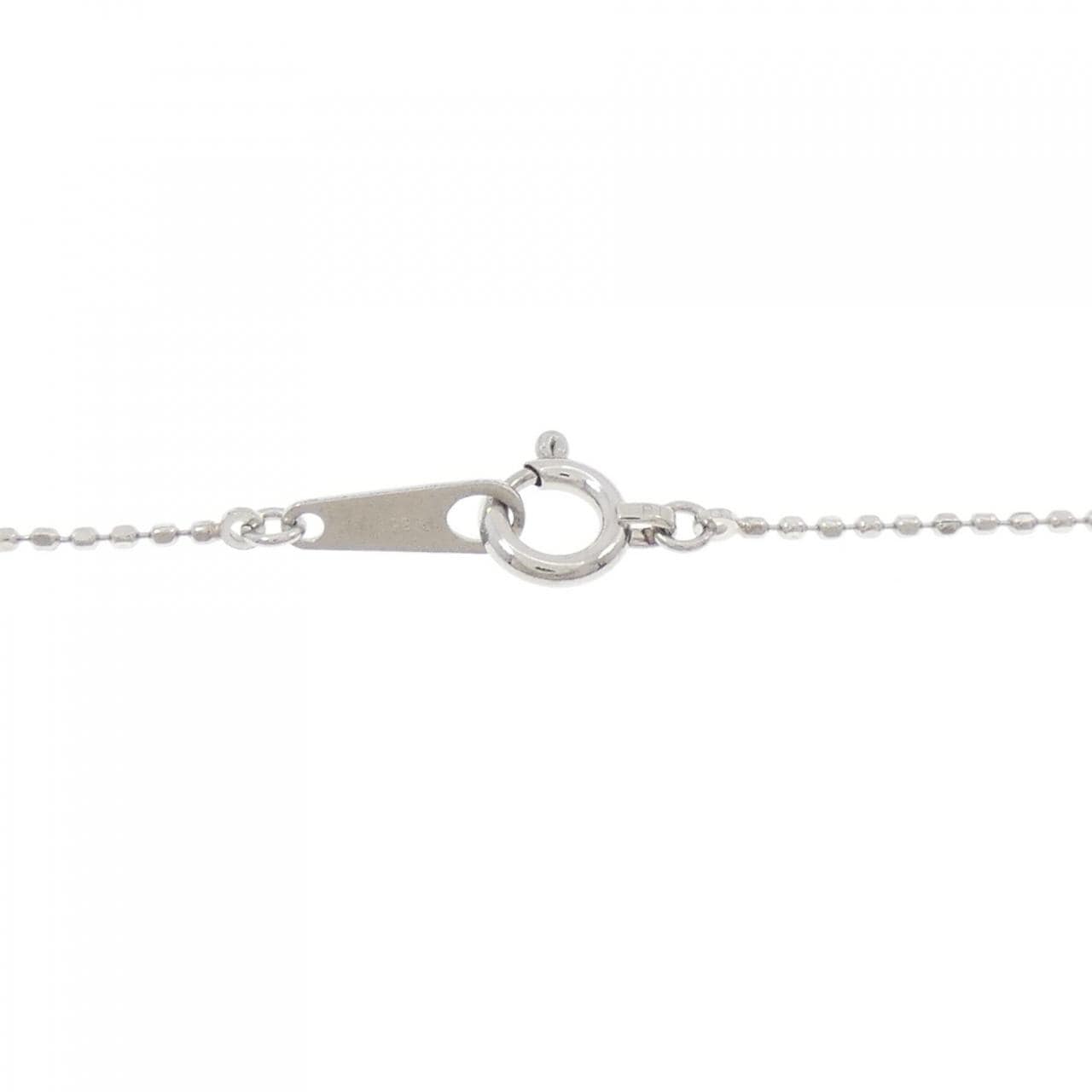 PT900/PT850 フラワー ダイヤモンド ネックレス 0.36CT