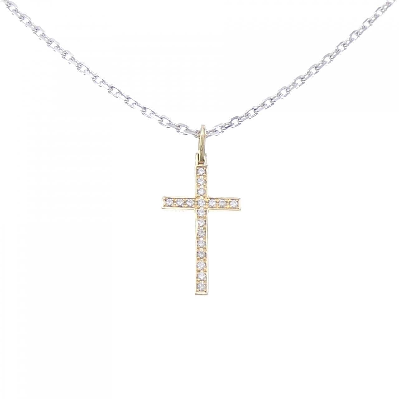 SYMPATHY OF SOUL Cross Diamond Necklace 0.23CT