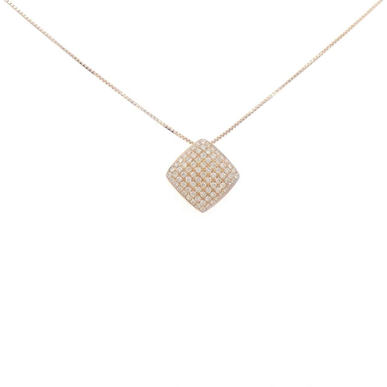 750YG/750WG/K18PG Pavé Diamond Necklace