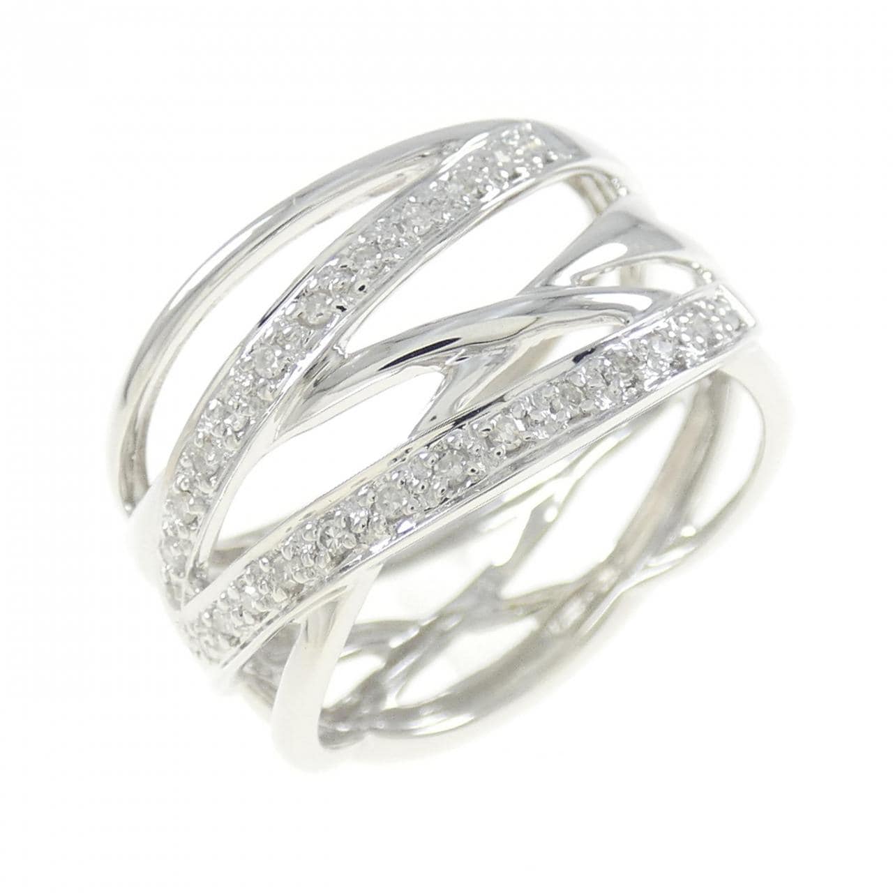 K18WG ダイヤモンド リング 0.10CT