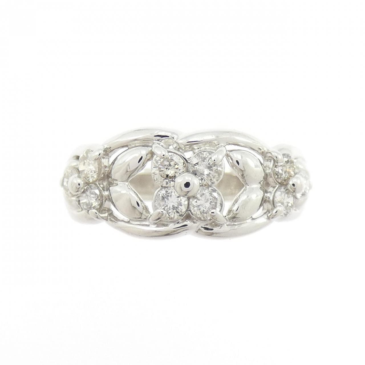 PT900 フラワー ダイヤモンド リング 0.50CT
