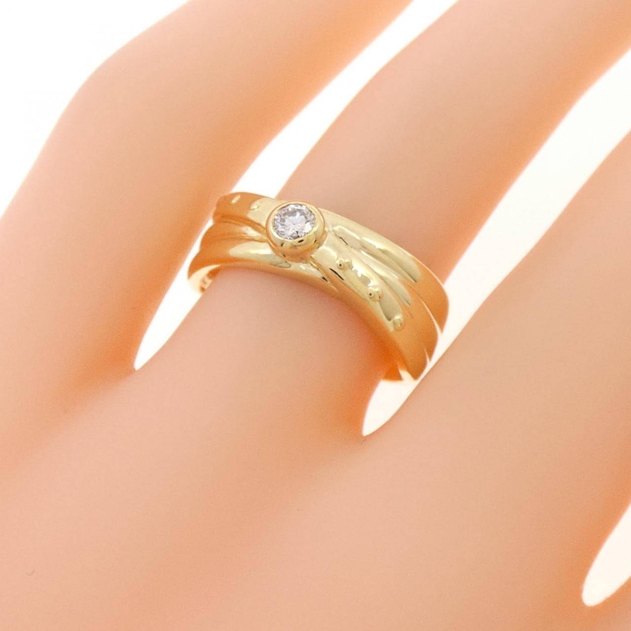 K18YG ダイヤモンド リング 0.13CT