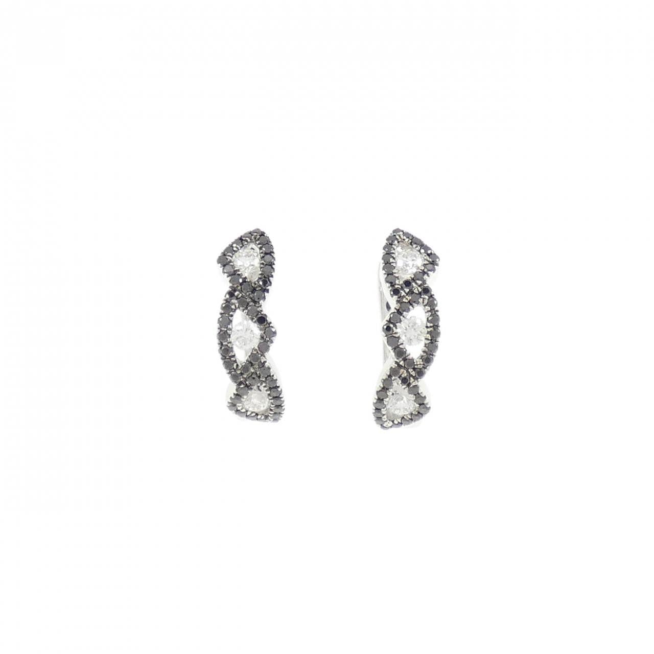 K18WG ダイヤモンド ピアス 0.42CT