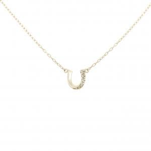 K10YG ホースシュー ダイヤモンド ネックレス 0.01CT
