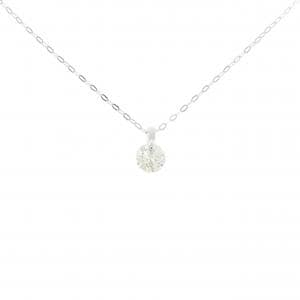 K18WG ソリティア ダイヤモンド ネックレス 0.50CT