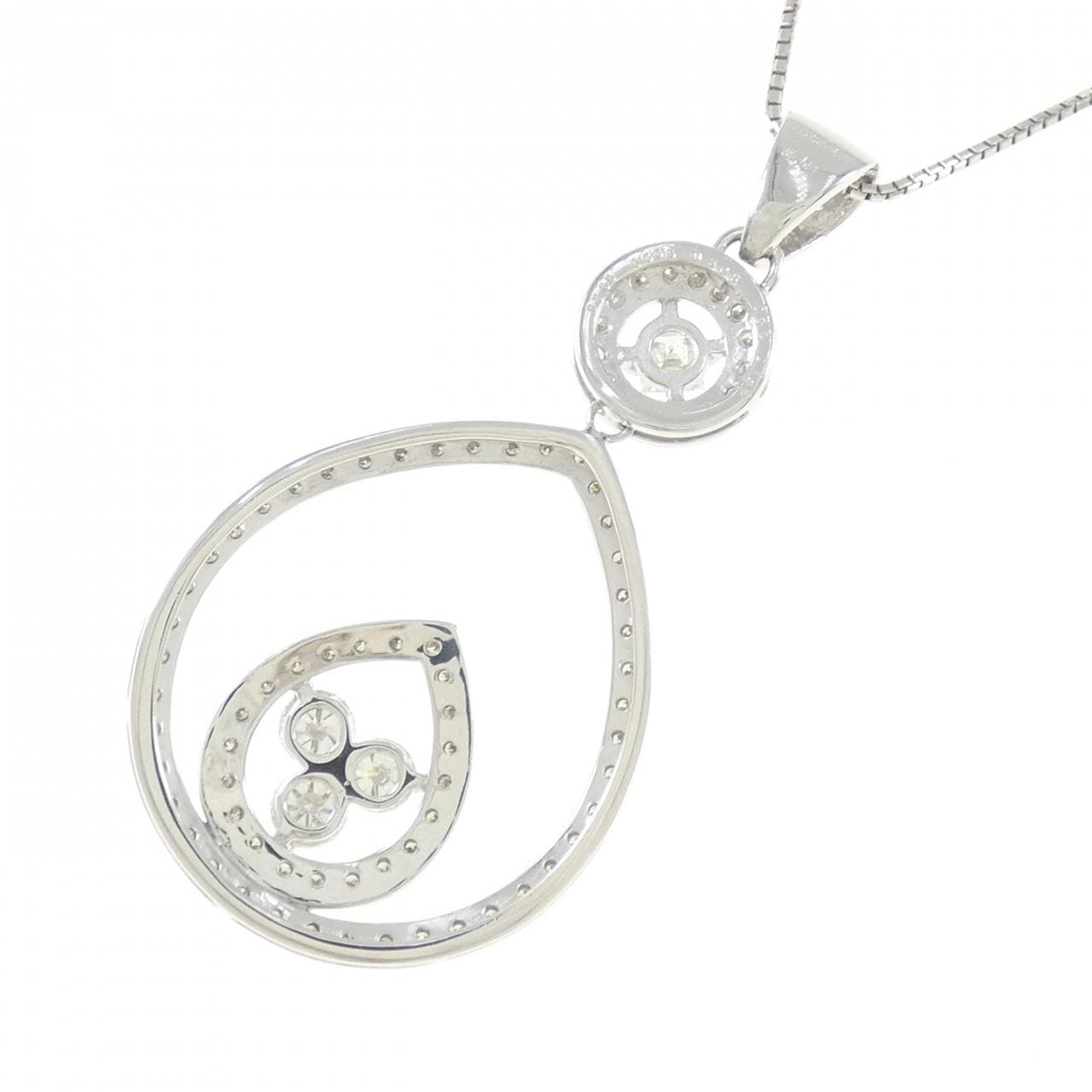 K18WG ダイヤモンド ネックレス 2.841CT