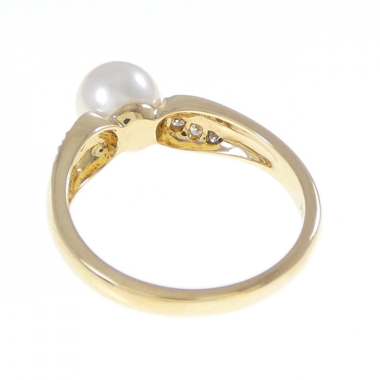 K18YG アコヤパール リング 6.9mm