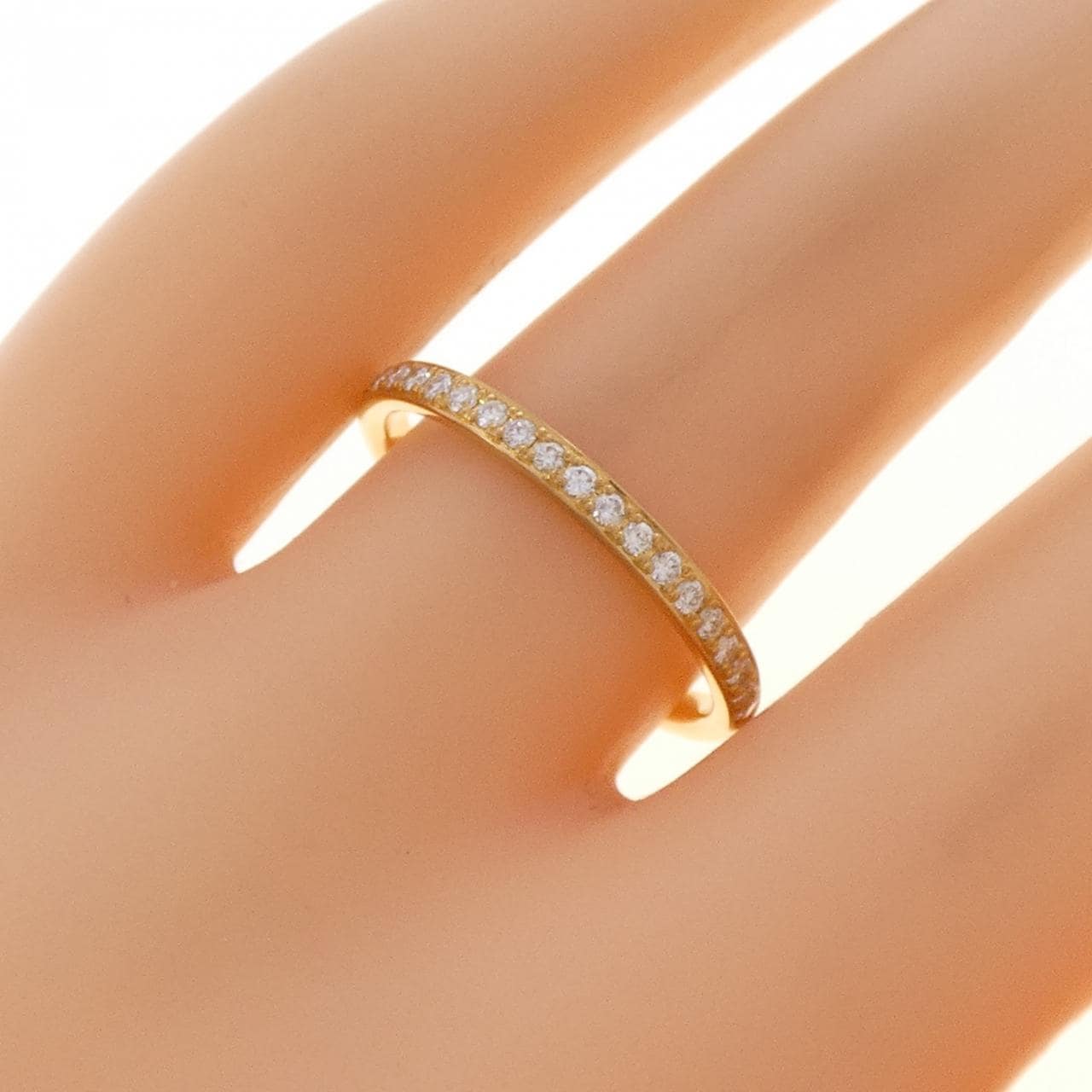 【リメイク】K24YG ハーフエタニティ ダイヤモンド リング 0.20CT
