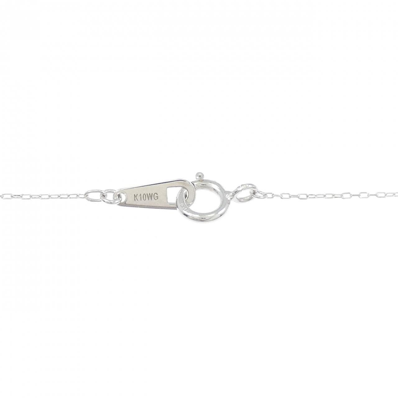 K10WG イニシャルY ダイヤモンド ネックレス 0.01CT