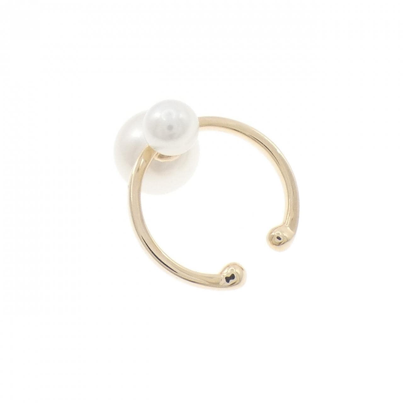 ヒロタカ ダブルパール イヤーカフ 片耳