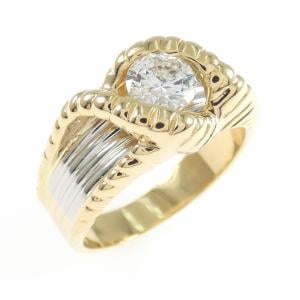 K18YG/PT900 ダイヤモンド リング 0.505CT