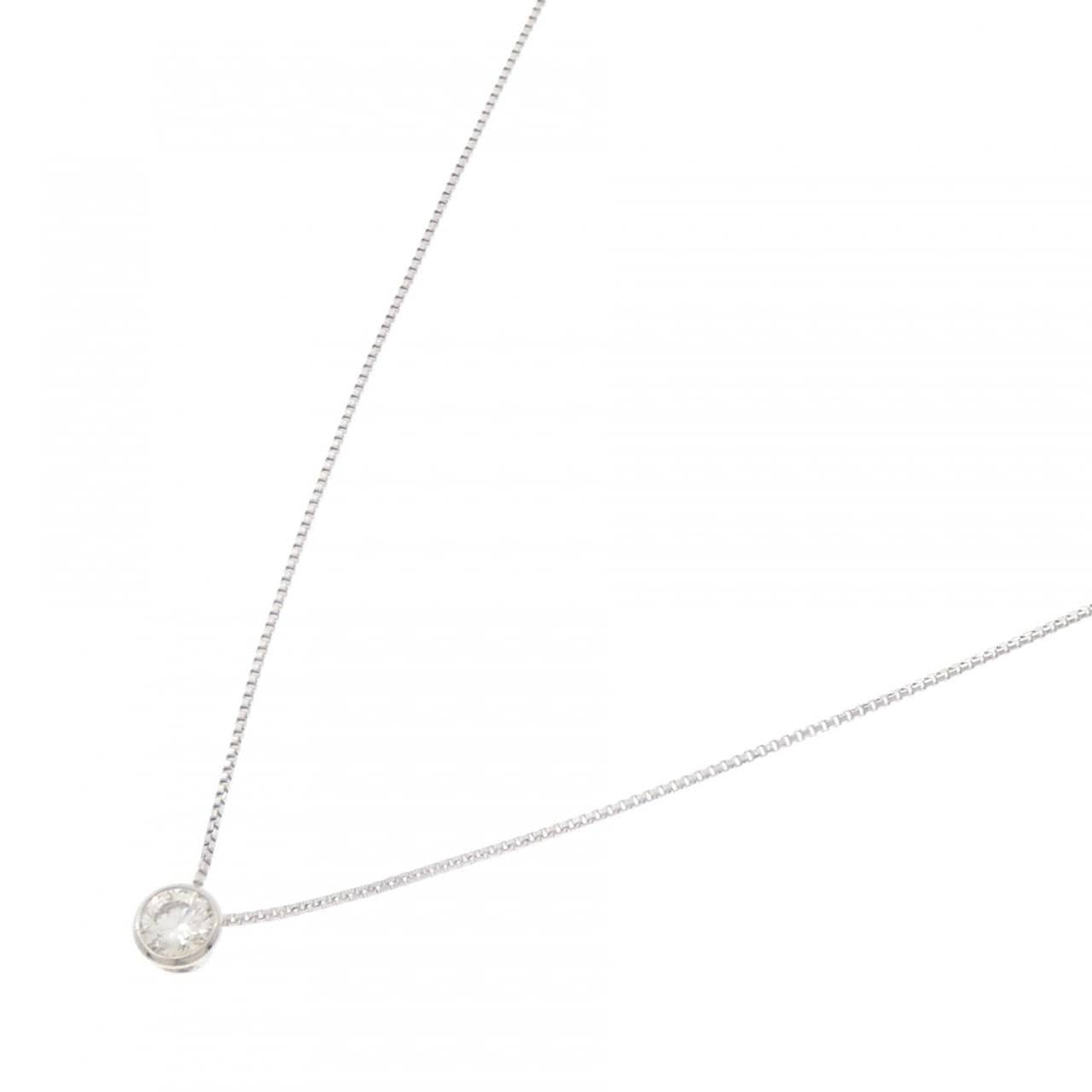 PT900/PT850 ソリティア ダイヤモンド ネックレス 0.20CT