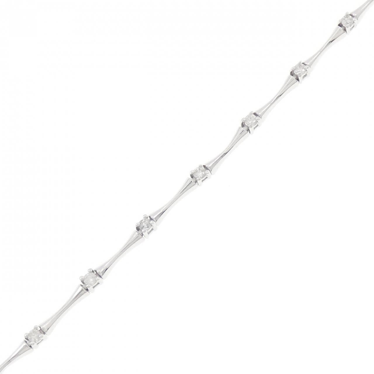 K14WG ダイヤモンド ブレスレット 0.32CT