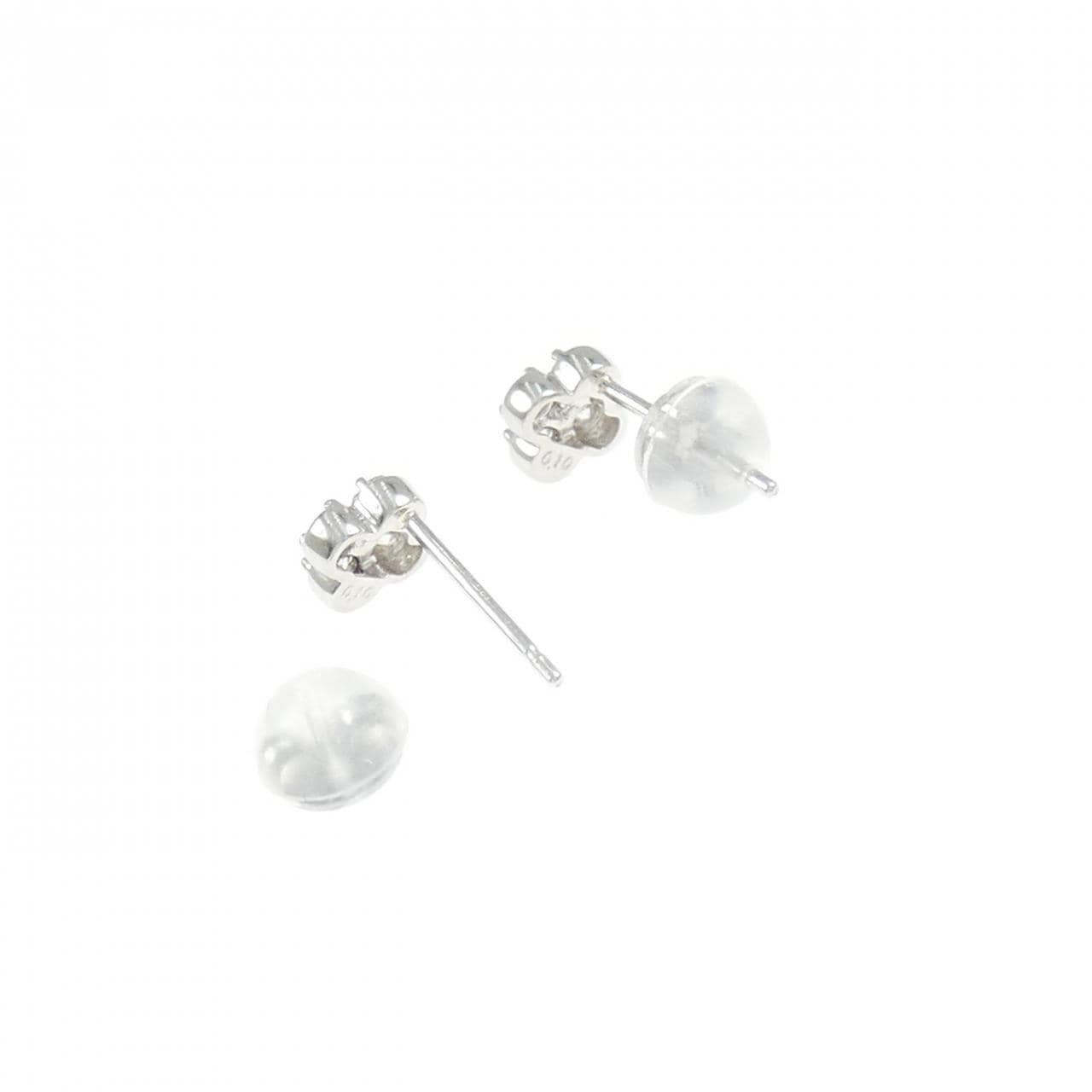 PT900 フラワー ダイヤモンド ピアス 0.20CT