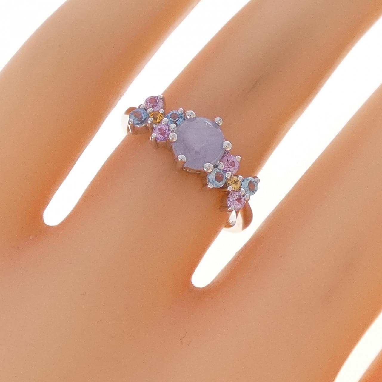 K18WG スターサファイヤ リング 0.896CT