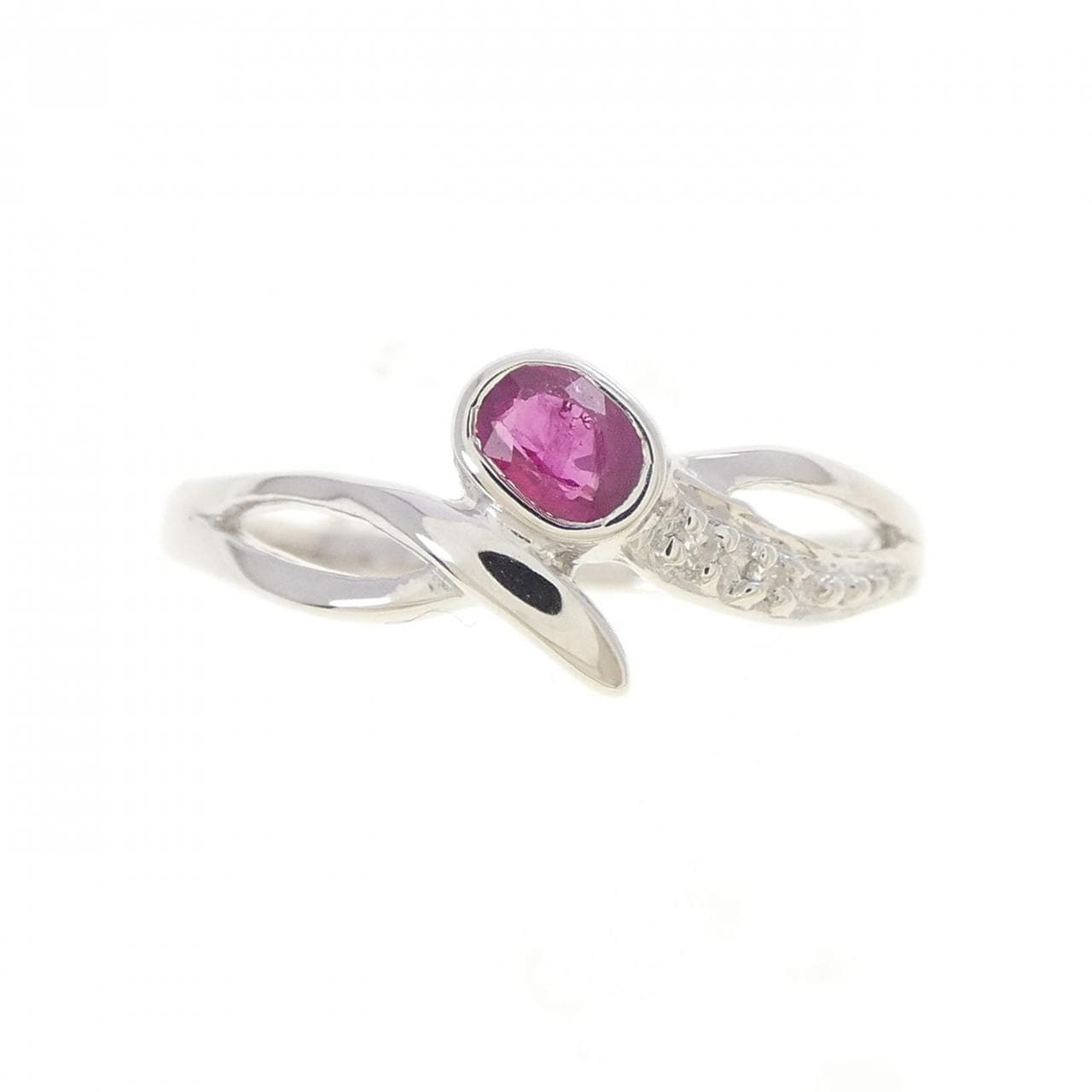 K18WG ルビー リング 0.20CT