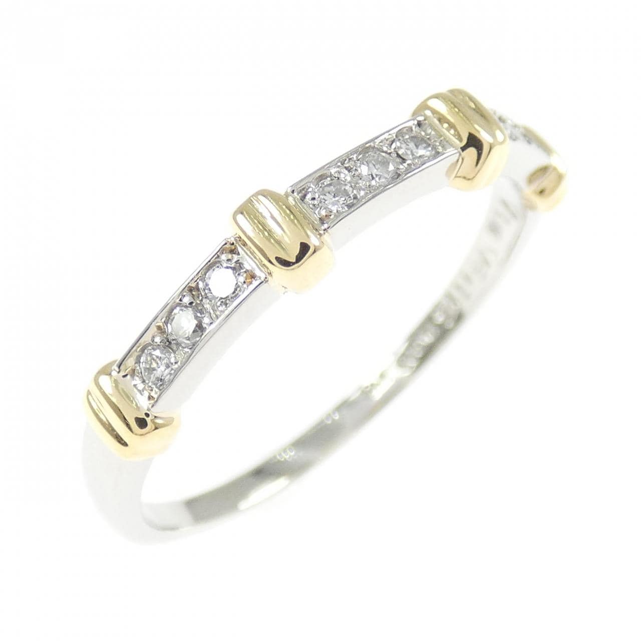 PT900/K18YG ダイヤモンド リング 0.09CT
