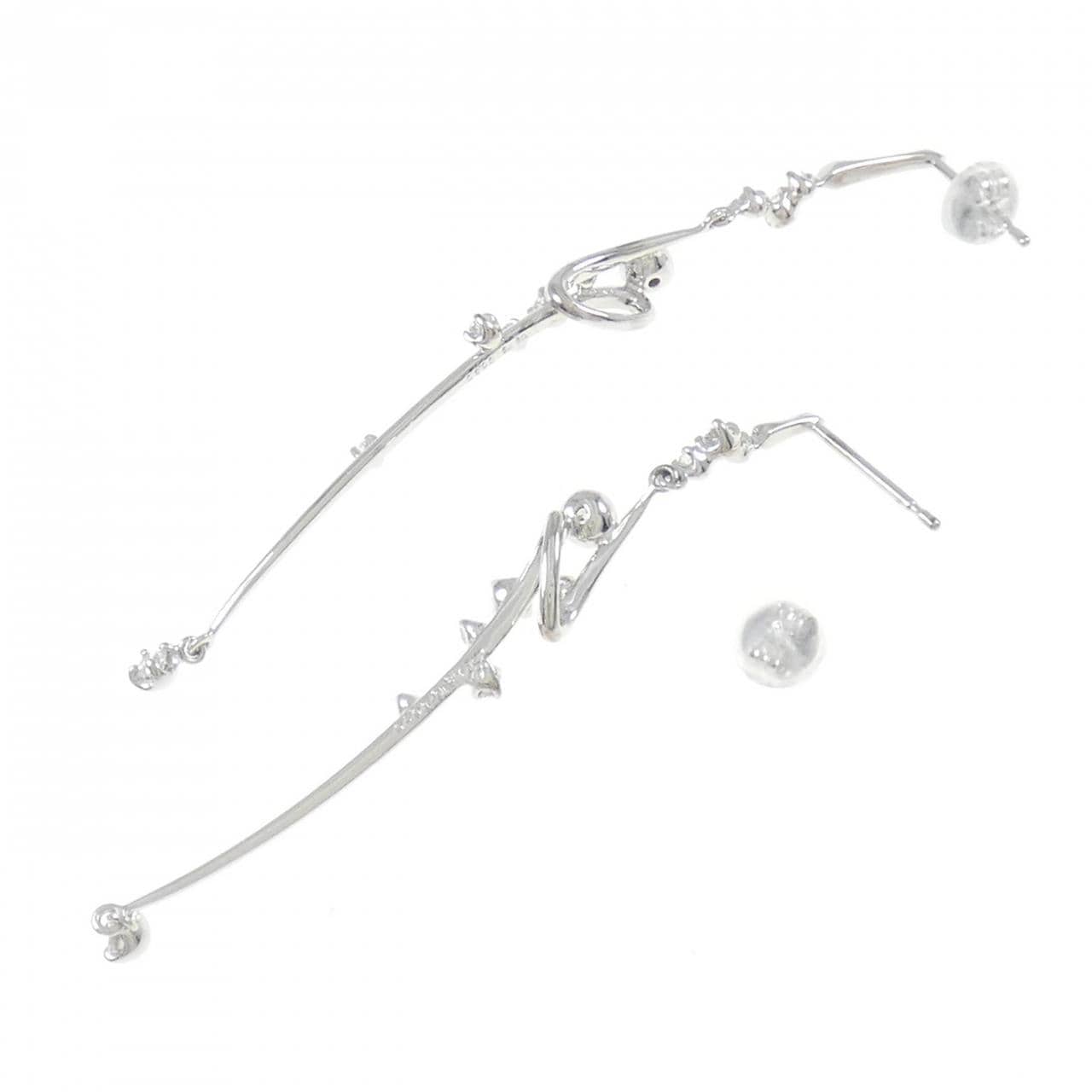 K18WG ダイヤモンド ピアス 0.60CT