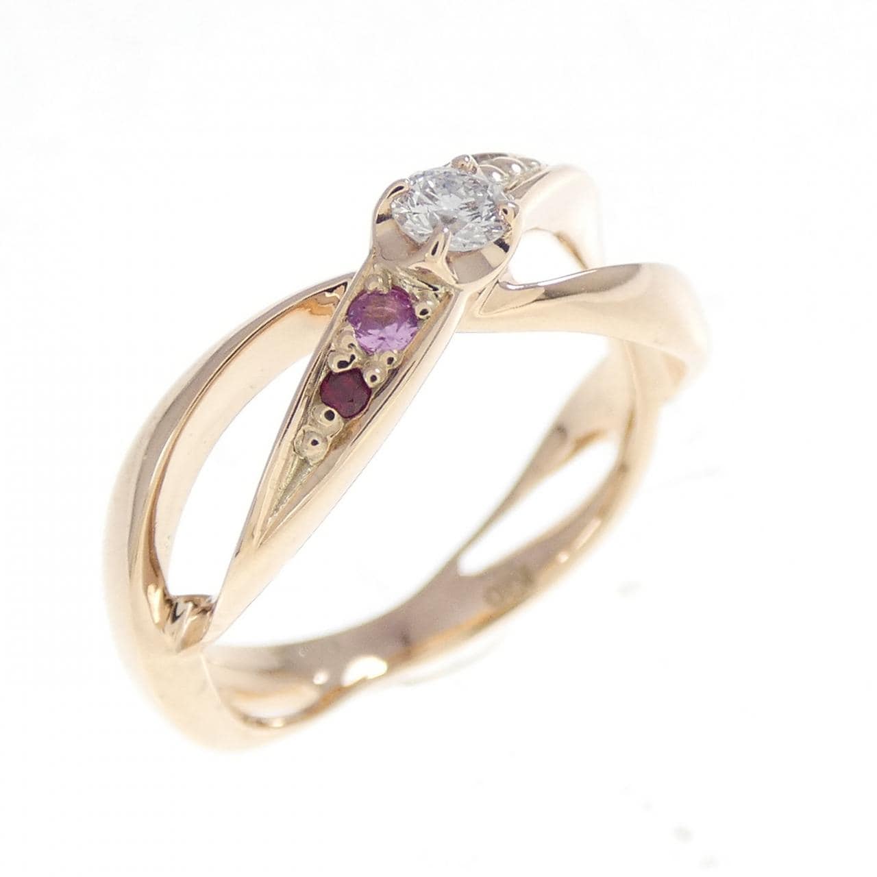 K10PG カラーストーン ピンキーリング