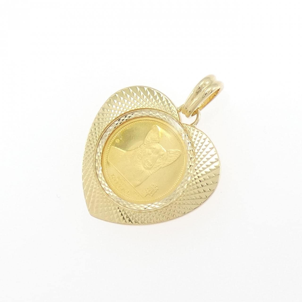 K18YG(枠) コイン ペンダント