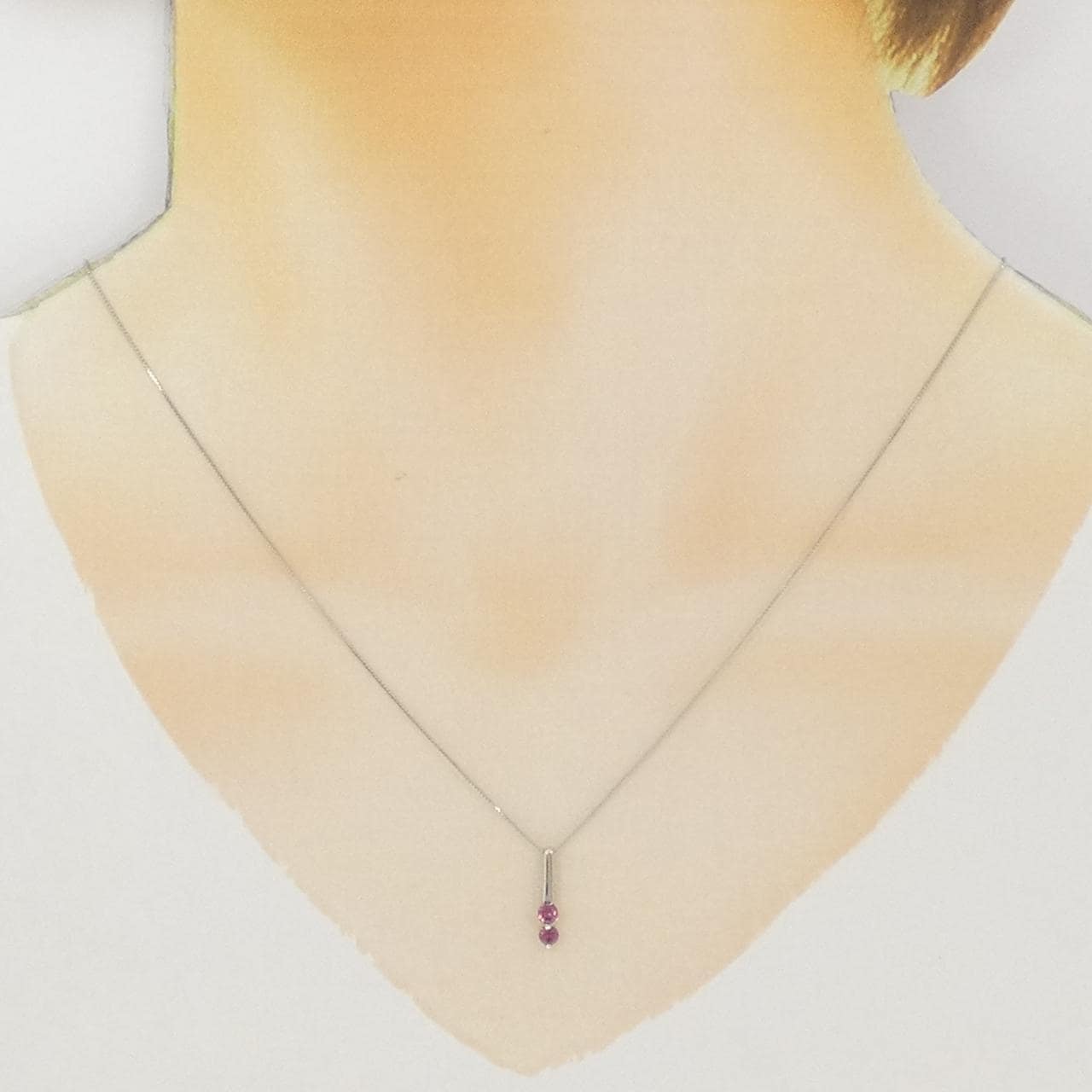 PT900/PT850 ガーネット ネックレス