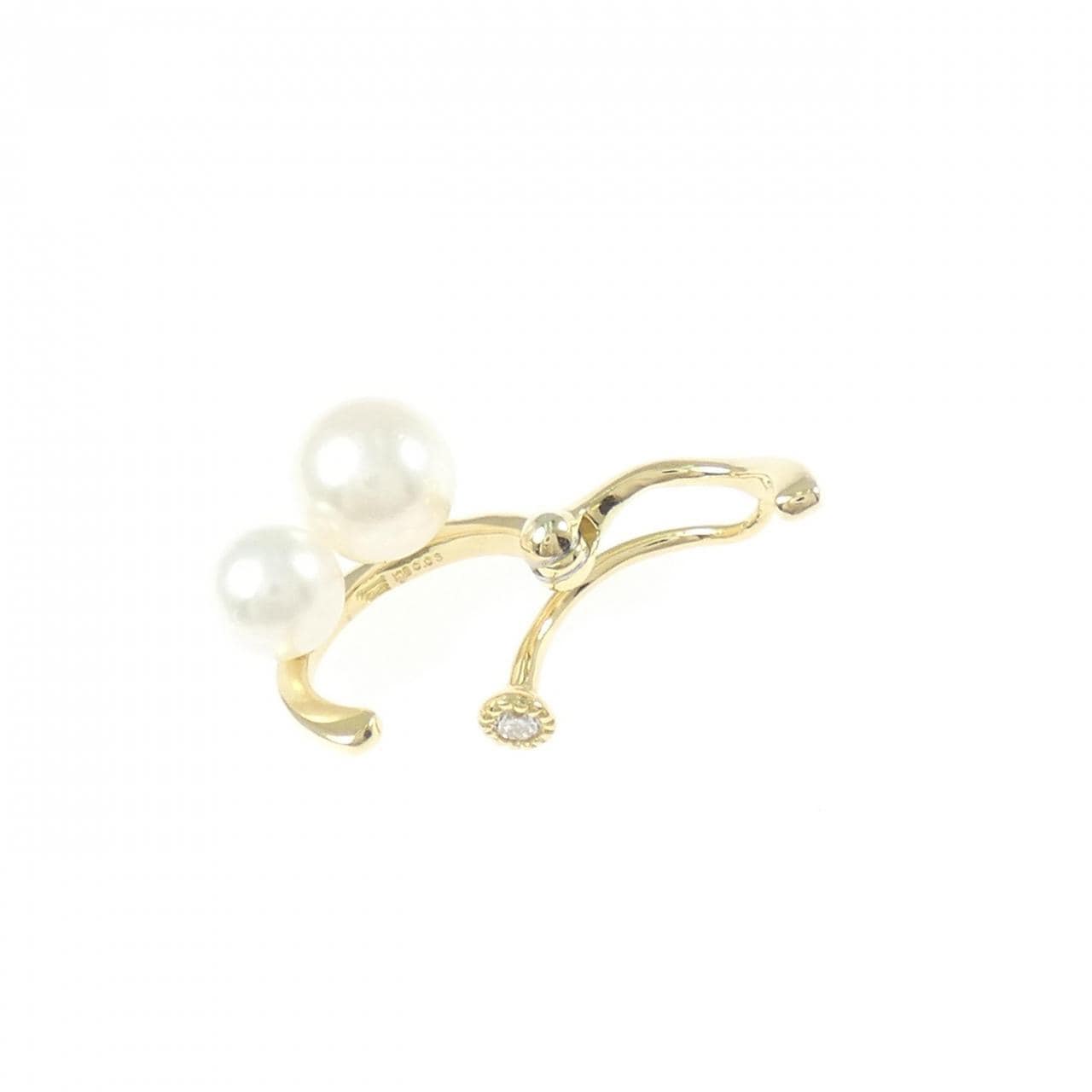 K18YG アコヤパール イヤリング 片耳