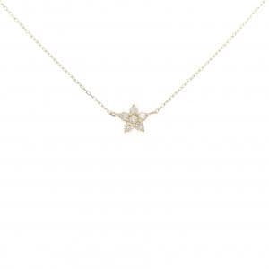 【新品】K18YG フラワー ダイヤモンド ネックレス 0.10CT