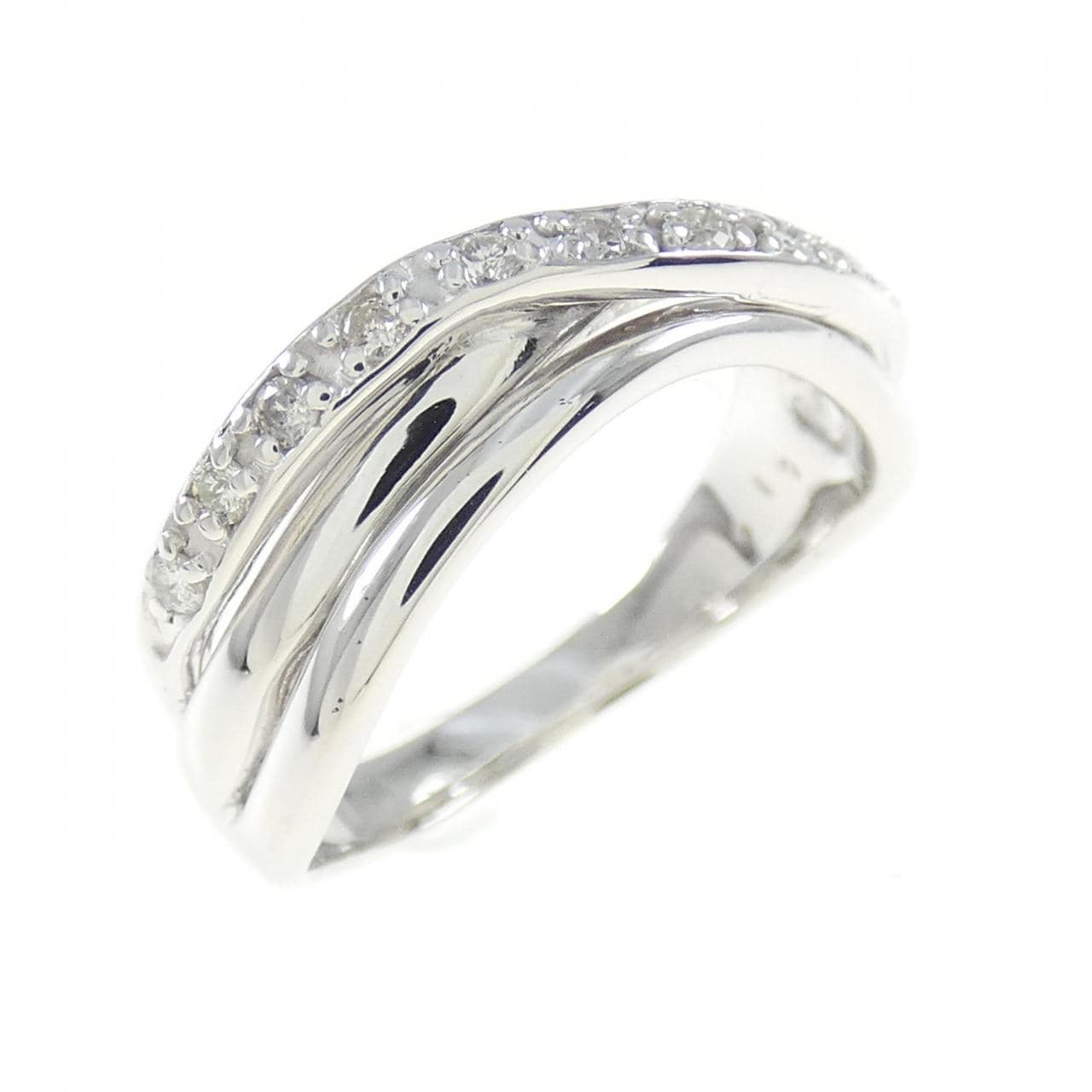 K18WG ダイヤモンド リング 0.10CT