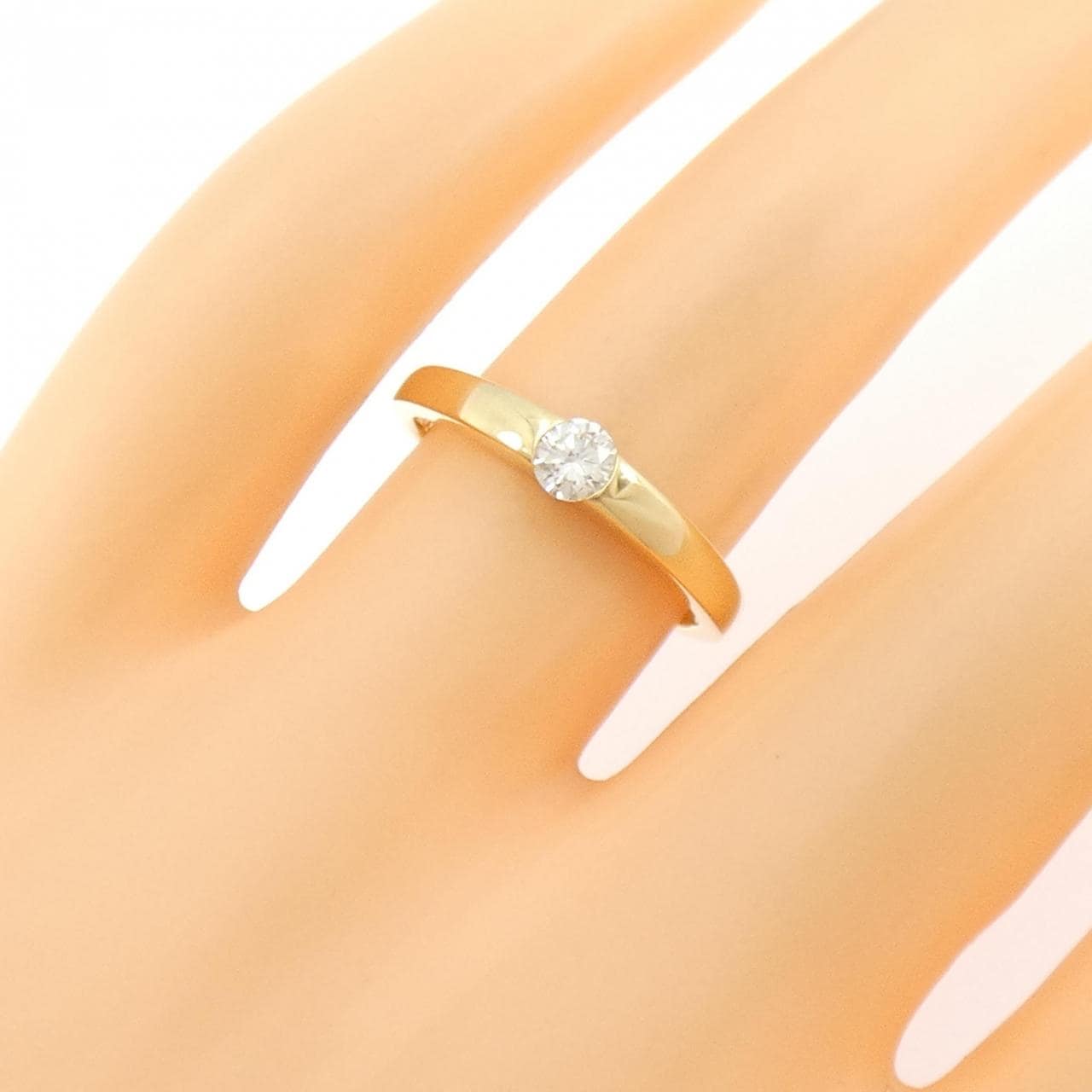 K18YG ダイヤモンド リング 0.203CT