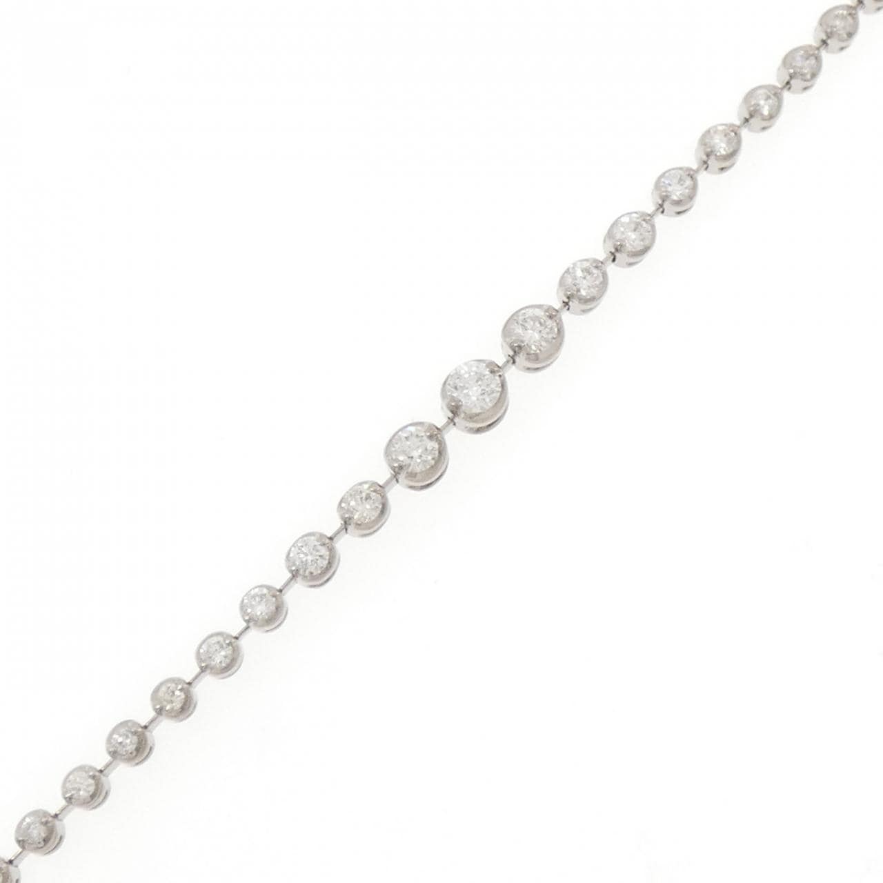 K18WG ダイヤモンド ブレスレット 1.00CT
