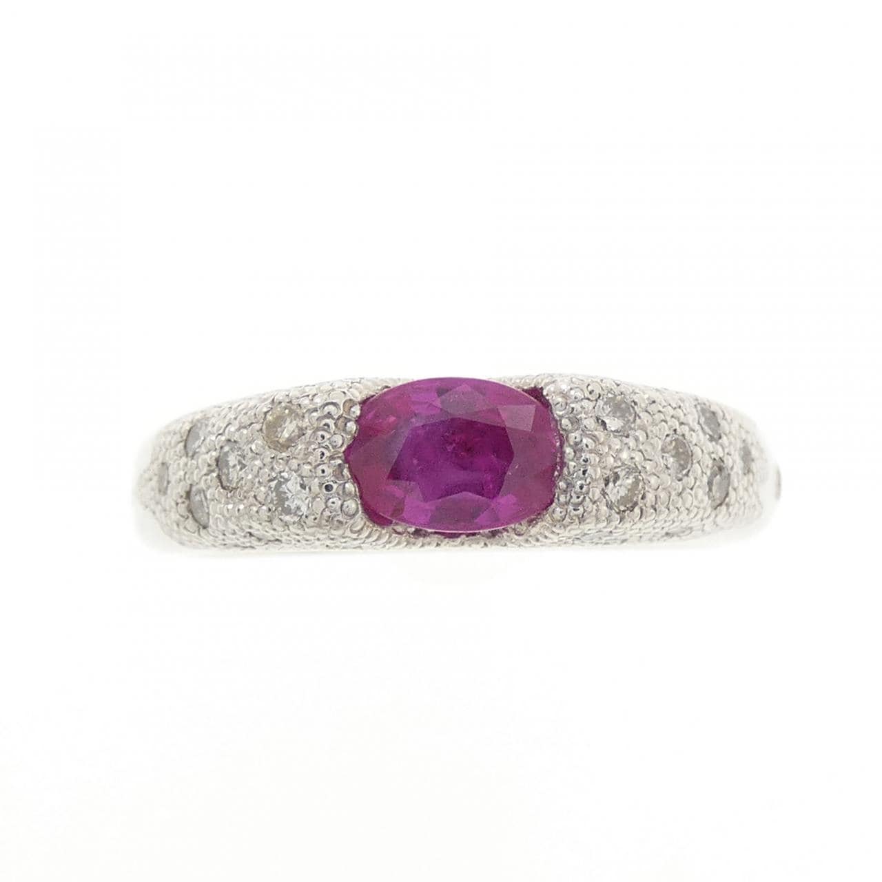 K18WG ルビー リング 0.608CT