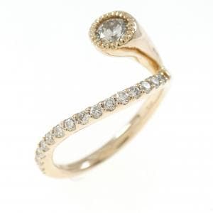 K18PG ダイヤモンド リング 0.35CT