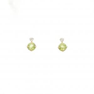 【新品】K18YG ペリドット ピアス