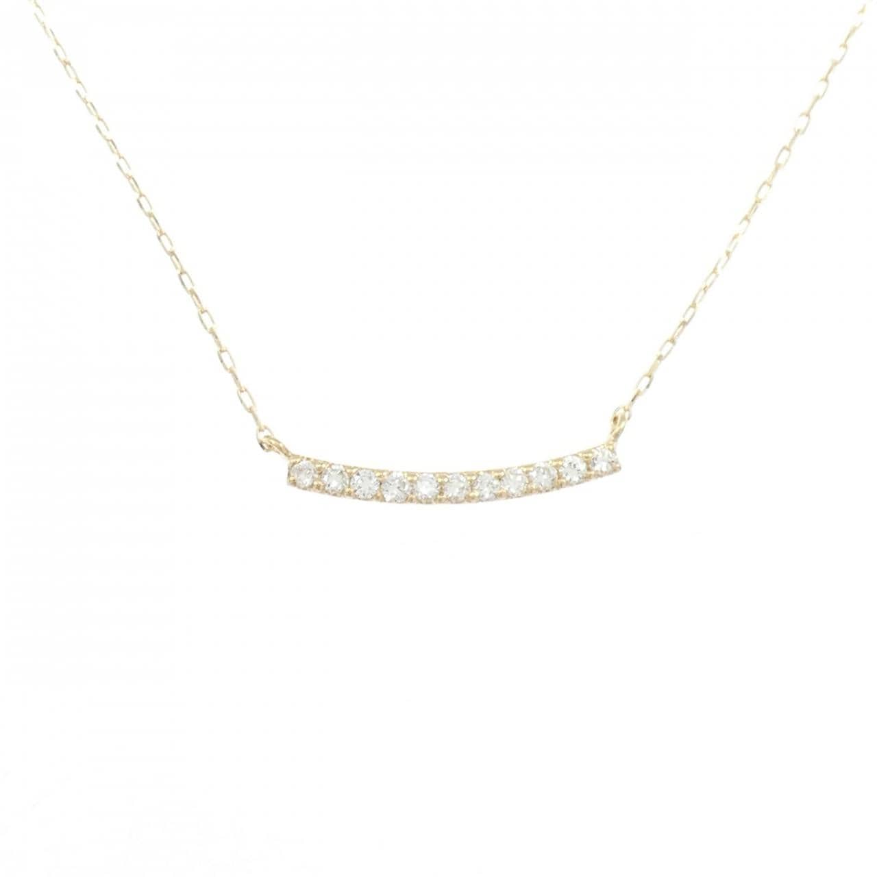 【リメイク】K18YG ダイヤモンド ネックレス 0.10CT