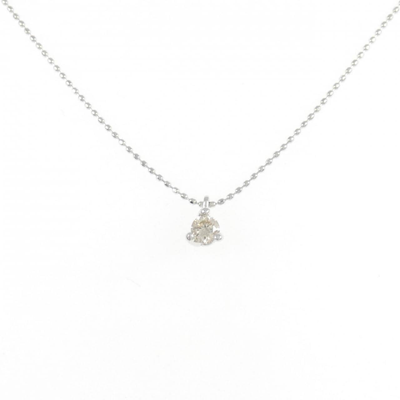 K18WG ダイヤモンド ネックレス 0.15CT