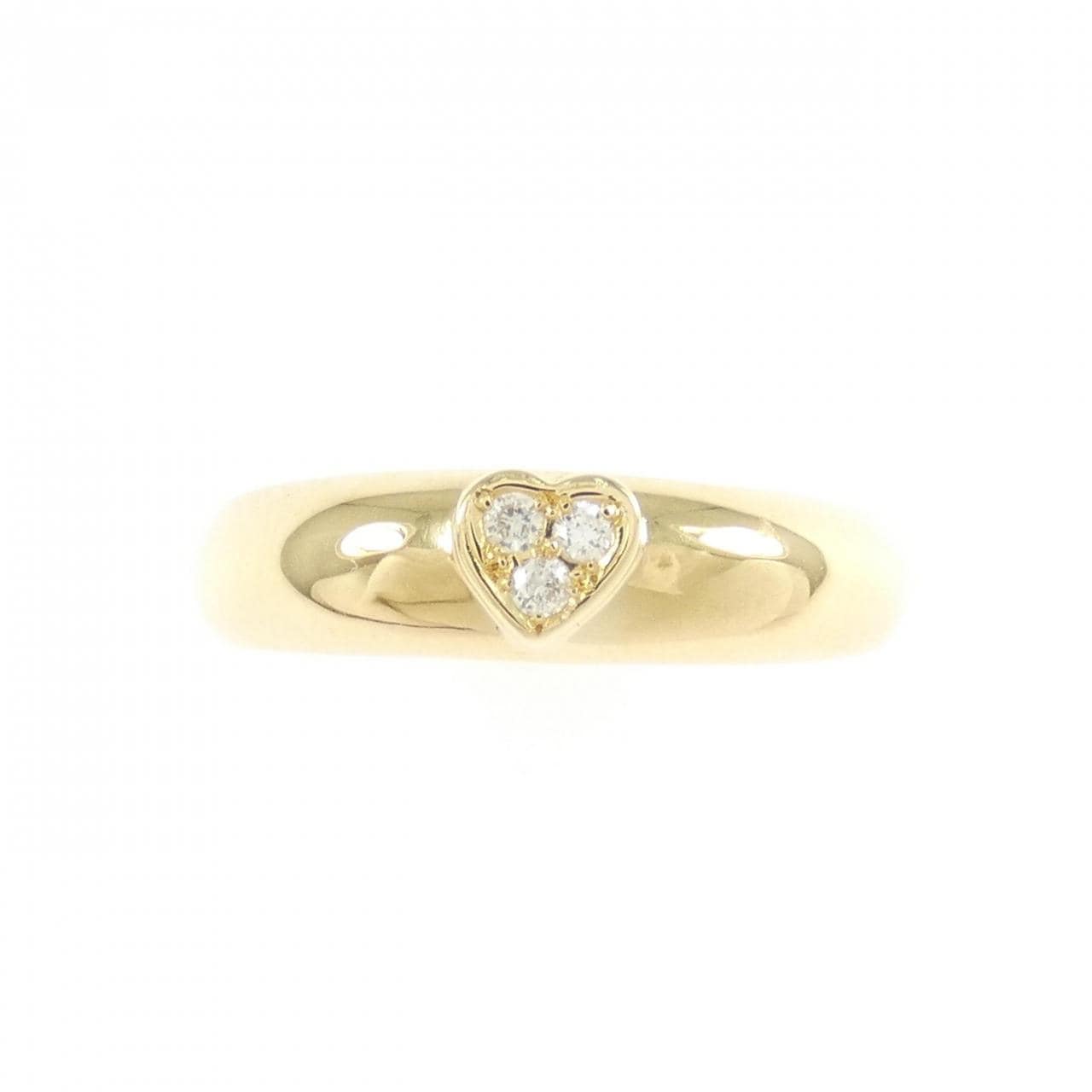 K18YG ハート ダイヤモンド リング 0.03CT