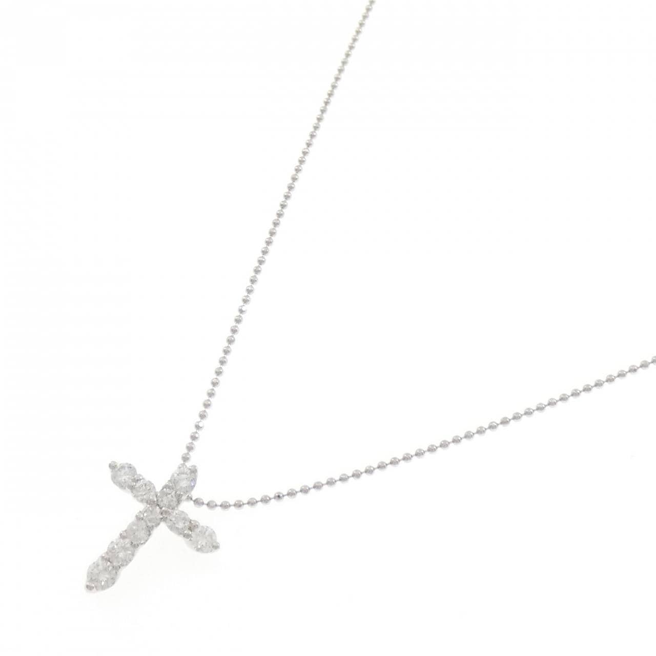 PT900/PT850 クロス ダイヤモンド ネックレス 0.53CT