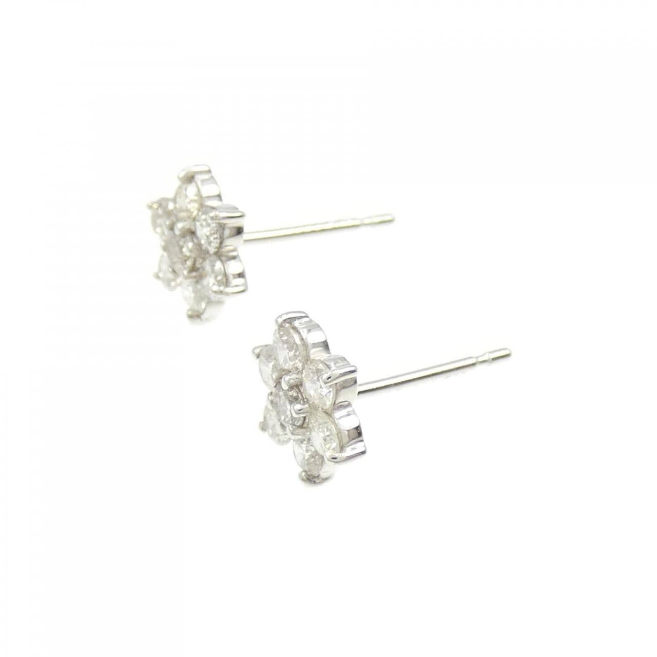 Pt ダイヤモンド ピアス 0.50ct - ピアス