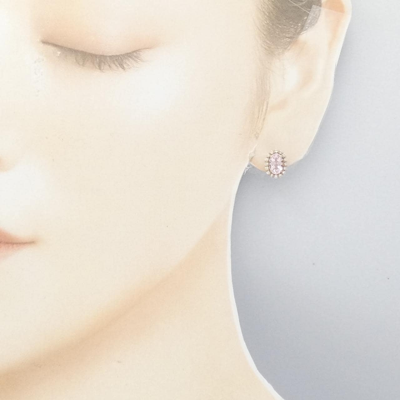 [BRAND NEW] K18PG Morganite Earrings 1.33CT