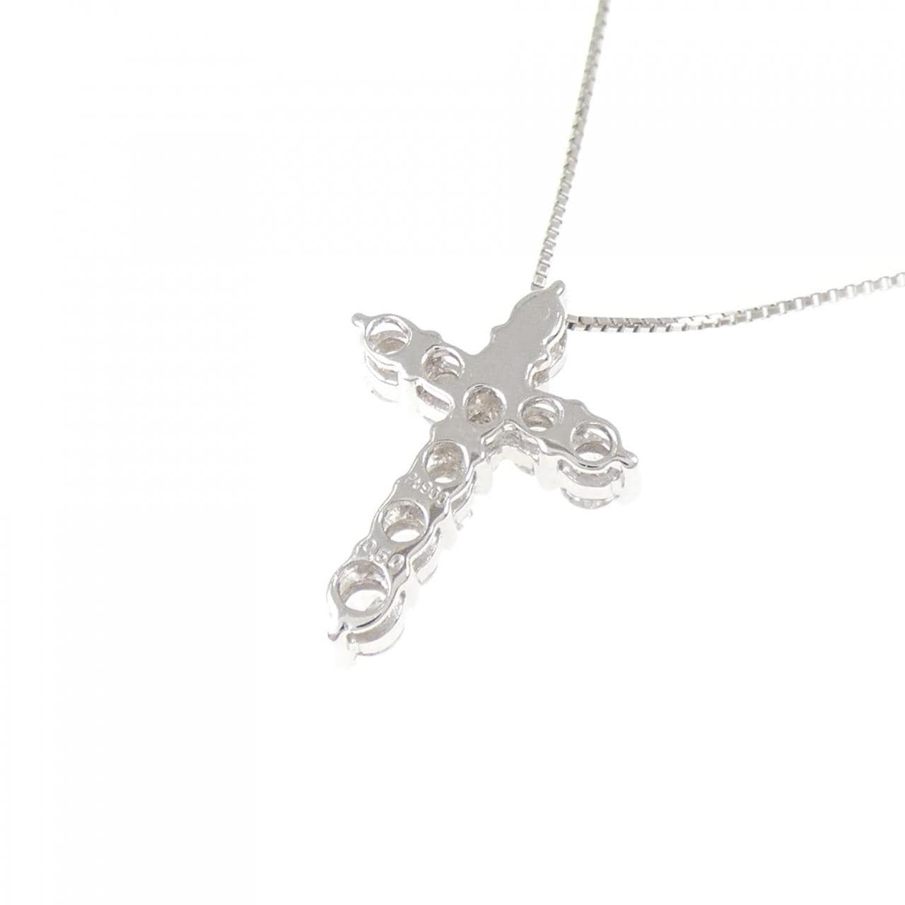 PT900/PT850 クロス ダイヤモンド ネックレス 0.50CT