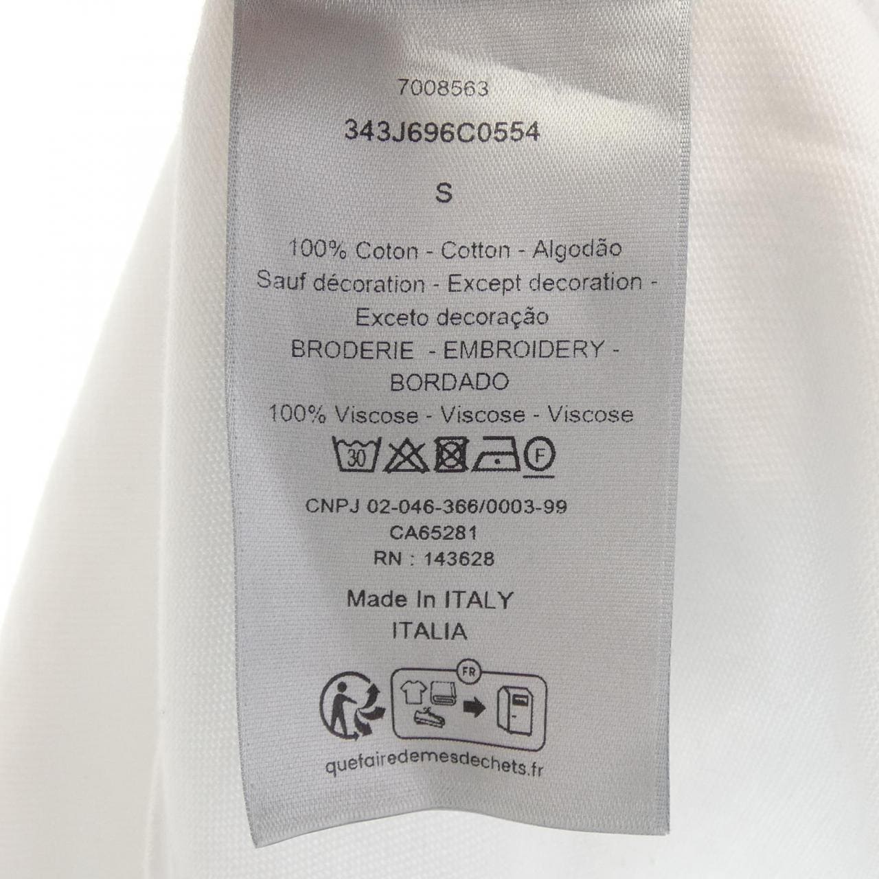 ディオール DIOR CHRISTIAN DIOR COUTURE Tシャツ 343J696C0554 Tシャツ