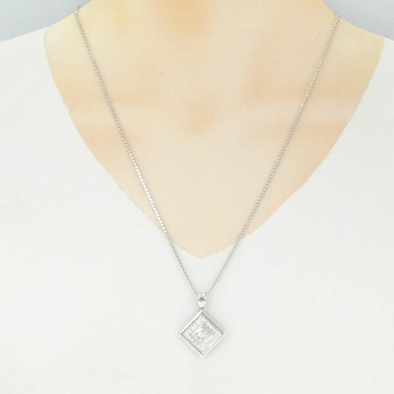 PT900/PT850 ダイヤモンド ネックレス 1.02CT