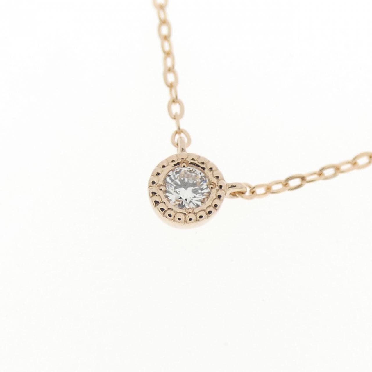 K18PG ダイヤモンド ネックレス 0.03CT