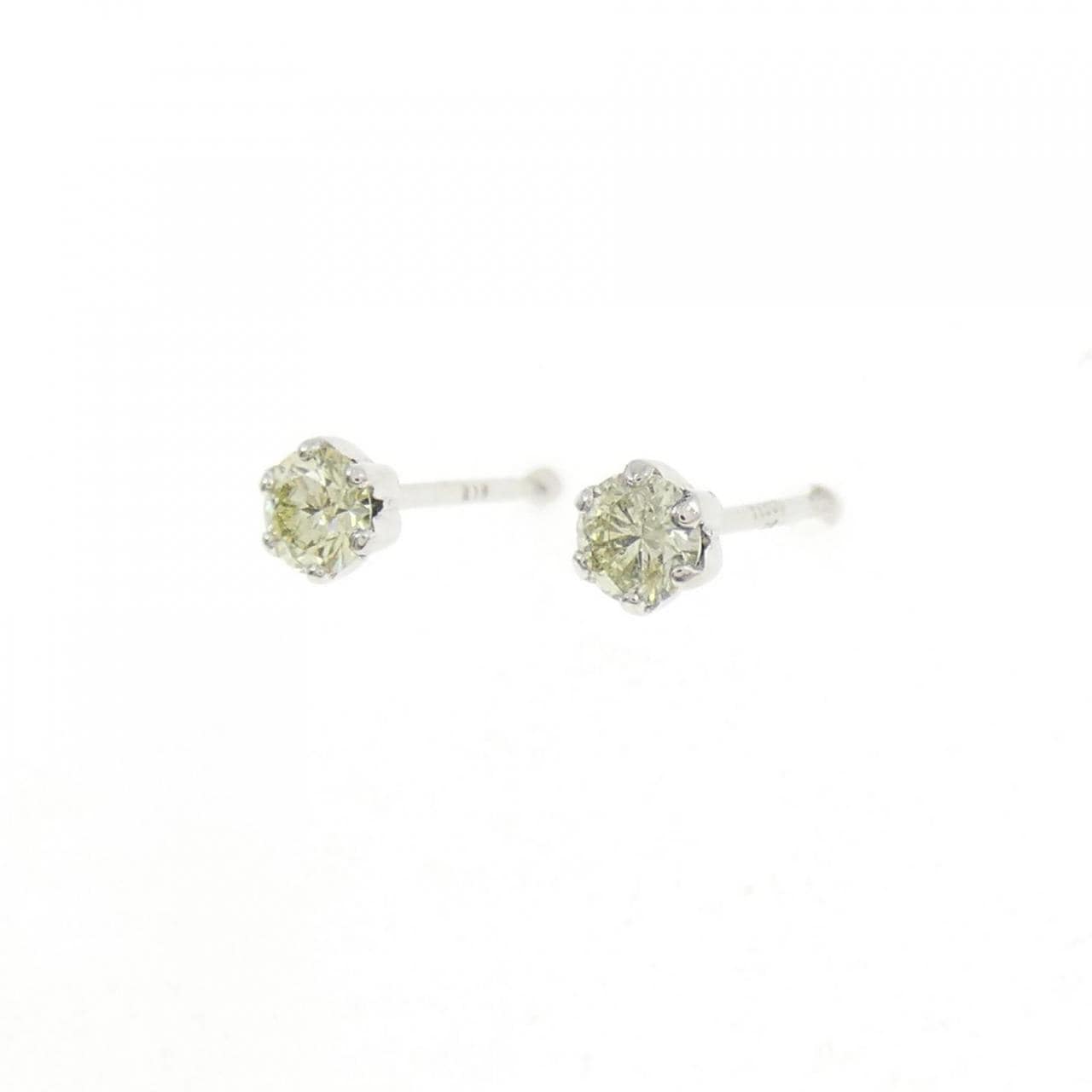 PT900 Solitaire Diamond Earrings 0.20CT