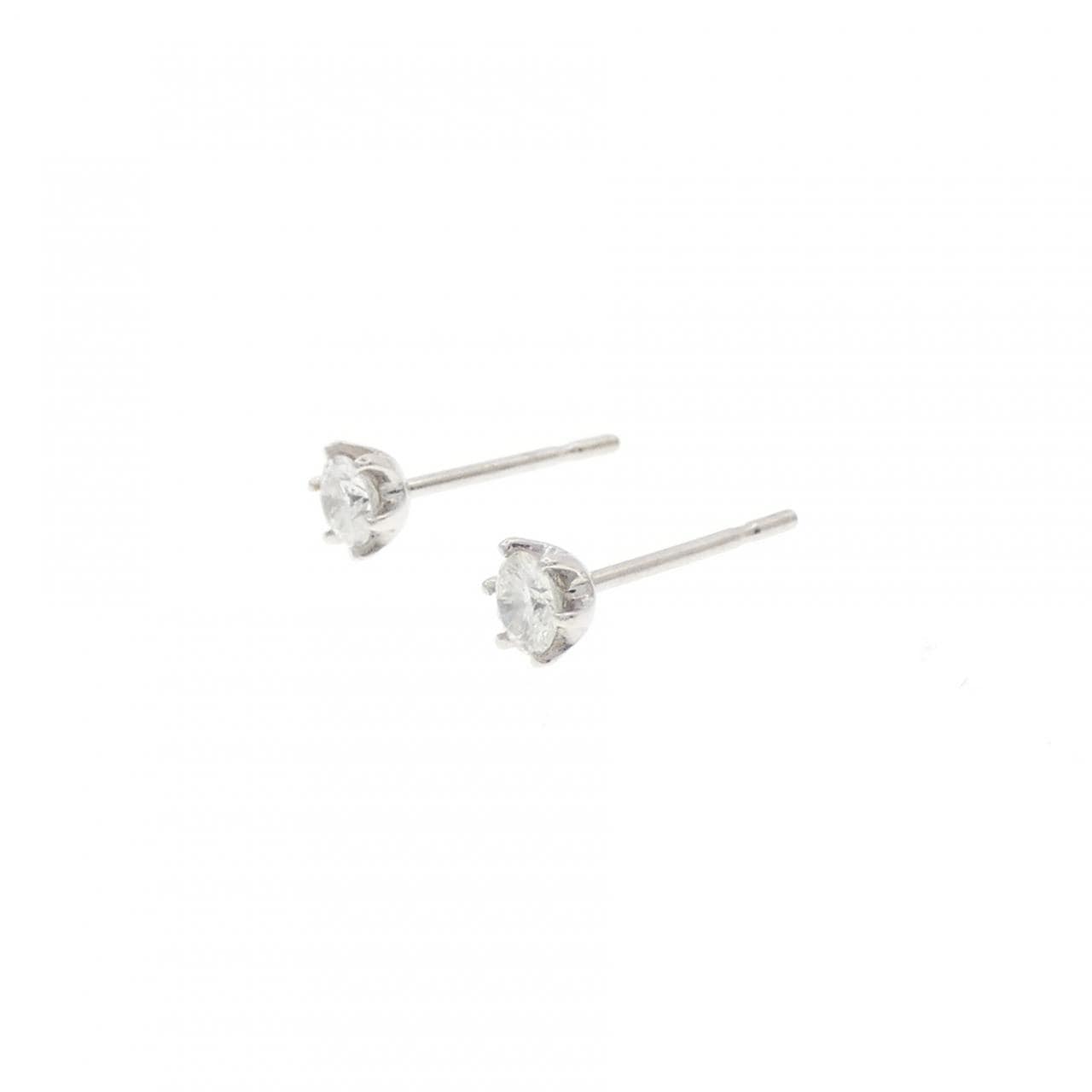 PT900 ソリティア ダイヤモンド ピアス 0.20CT