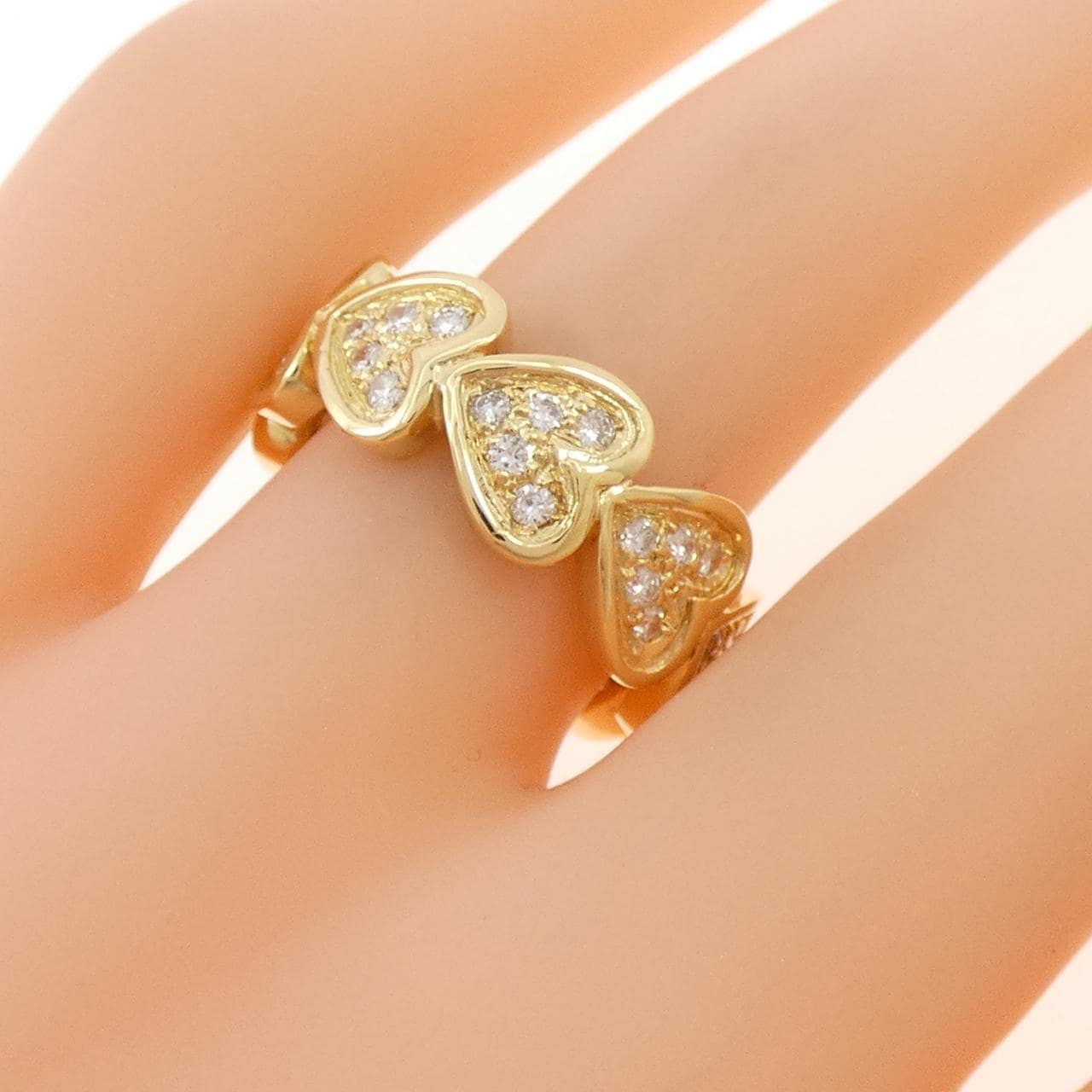 K18YG ハート ダイヤモンド リング 0.60CT