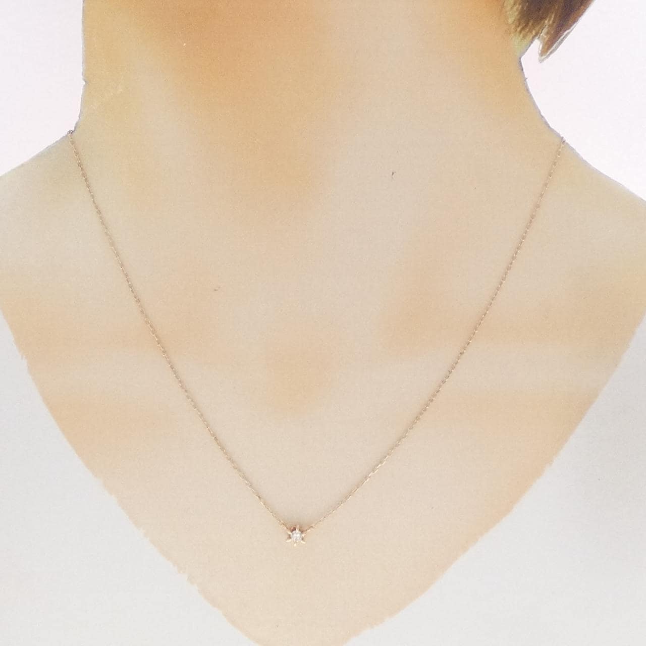 K10PG ダイヤモンド ネックレス 0.10CT
